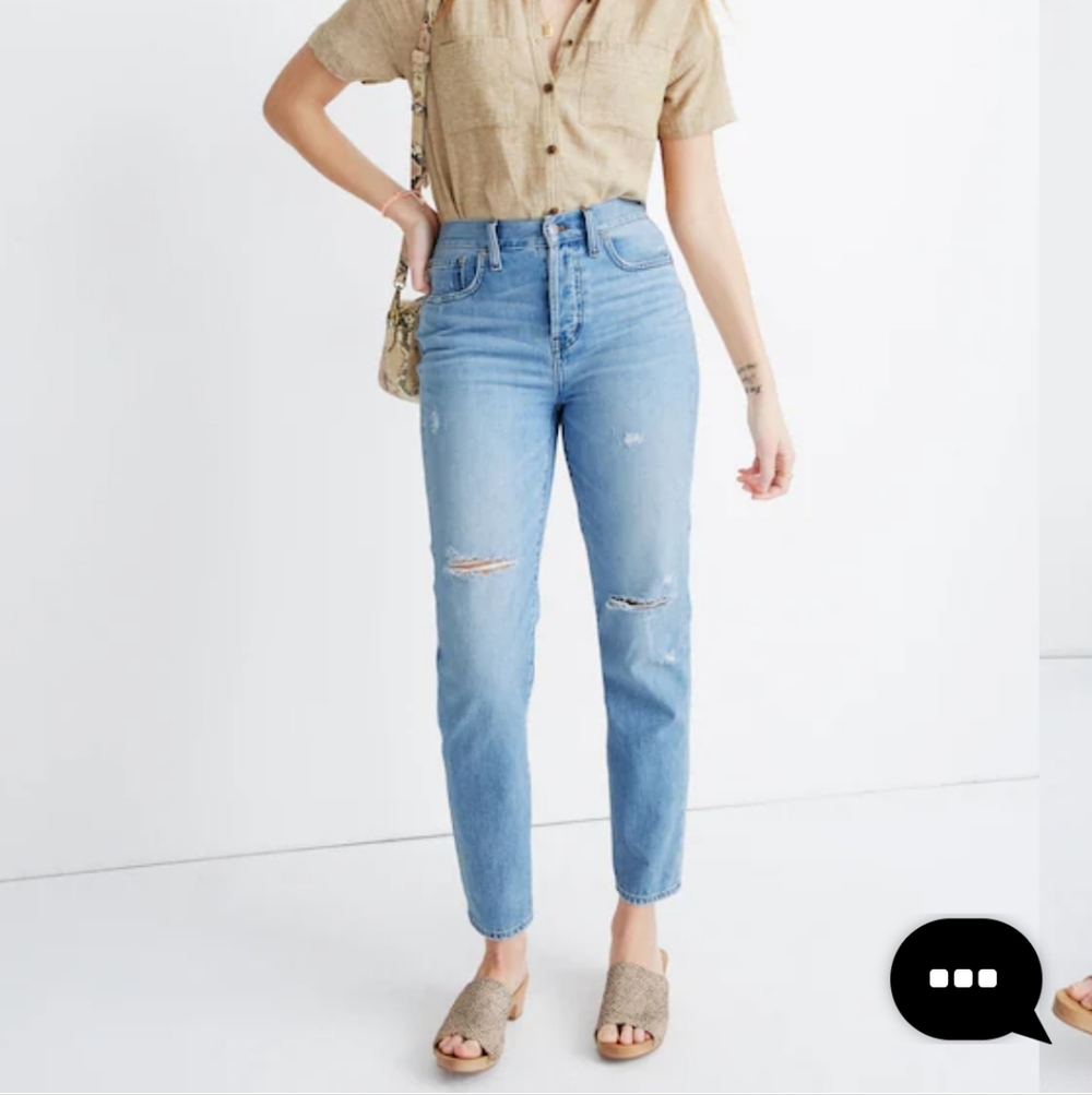 Women's Madewell The Perfect Vintage Crop Jean in Duncannon Wash: Ripped Edition